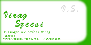 virag szecsi business card