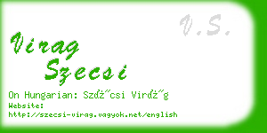 virag szecsi business card